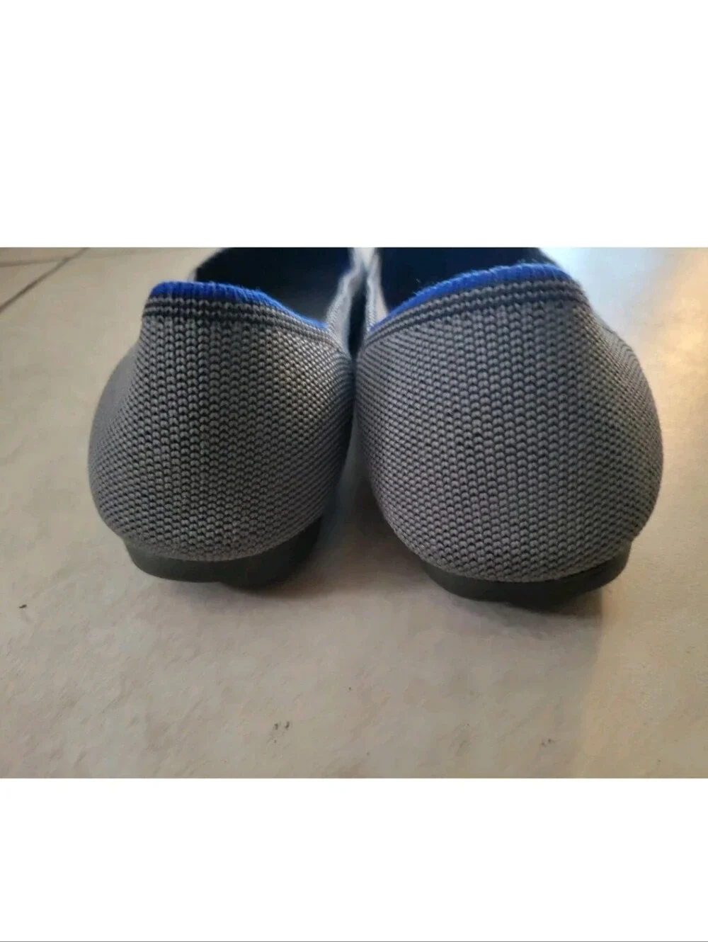 Rothy's The Point Classic Cloud Grey Knit Ballet Flats Sandals Shoes Comfort 7.5
